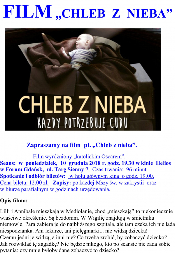 FILM  "CHLEB  Z  NIEBA" 